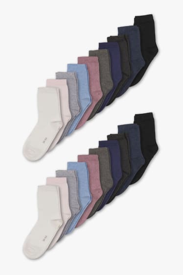 Femmes - Lot de 20 - chaussettes - coloré