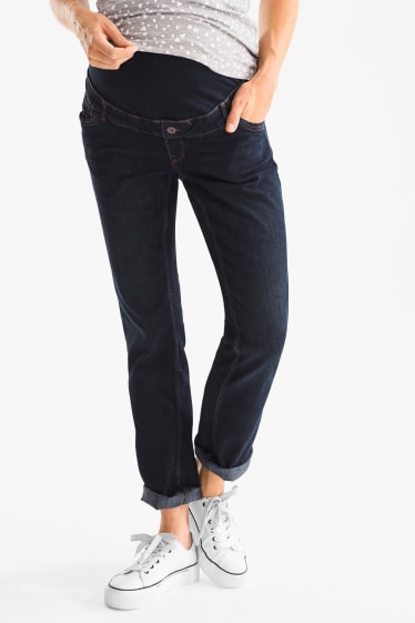 Kobiety - Straight jeans - spodnie ciążowe - dżins-ciemnoniebieski