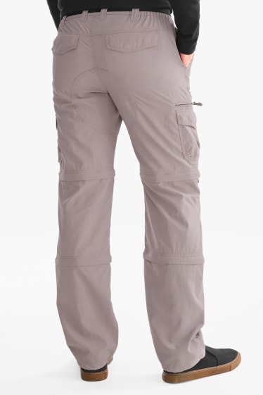 Hommes - Pantalon cargo avec ceinture - gris