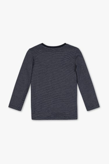 Kinderen - Longsleeve - gestreept - donkerblauw