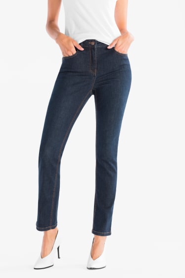 Mujer - Slim jeans - efecto reductor de barriga - azul