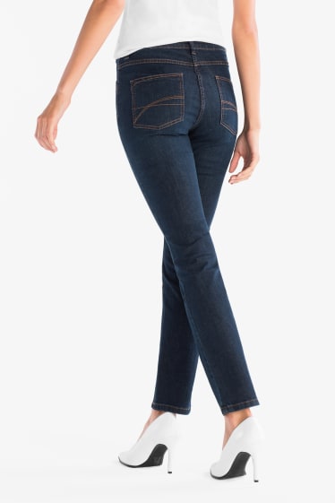 Dames - Slim jeans - buikweg-effect - blauw