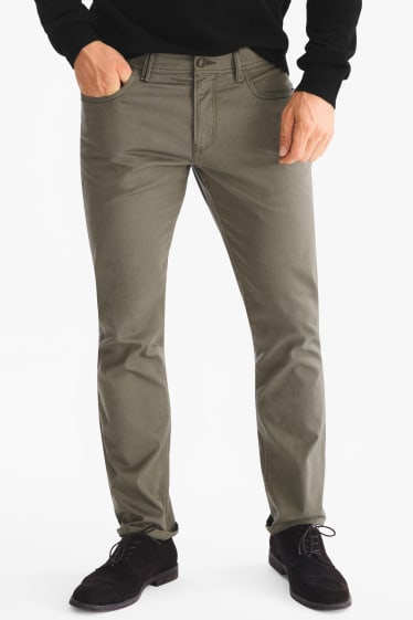 Hommes - Pantalon - regular fit - jean vert