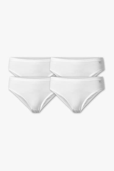 Women - Multipack of 4 - briefs - white