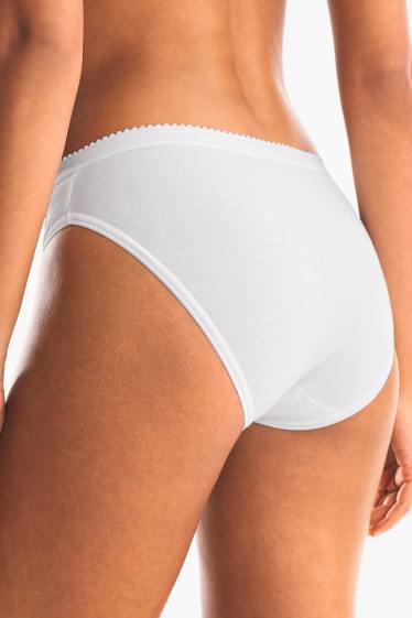 Women - Multipack of 4 - briefs - white
