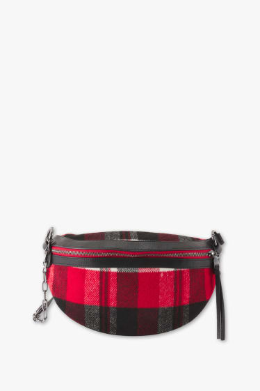 Women - Shoulder bag - black / red