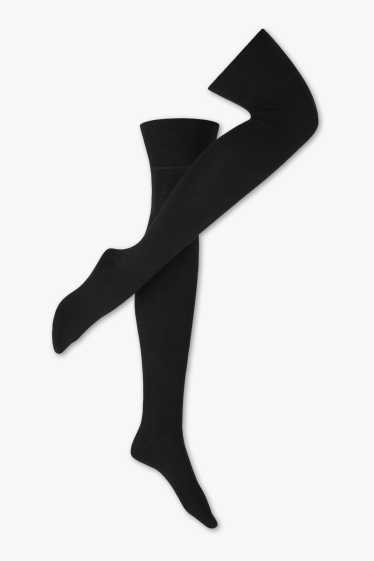 Women - Over-the-knee socks - black