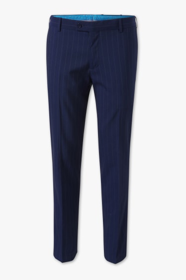 Uomo - Pantaloni coordinabili - Slim Fit - gessato - blu scuro