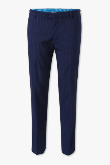 Hombre - Pantalón - Slim Fit - rayas finas - azul oscuro