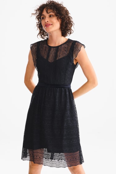 Women - Fit & flare dress - dark blue