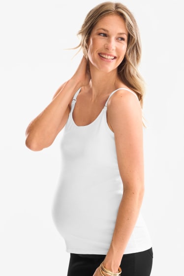 Donna - Top per allattamento - pacco da 2 - bianco