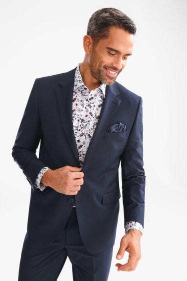 Hommes - Veste à coordonner - regular fit - laine mélangée - bleu foncé