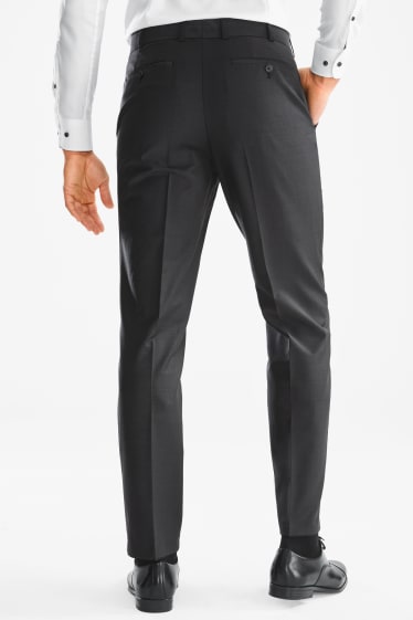 Men - Mix-and-match suit trousers - regular fit - wool blend - graphite