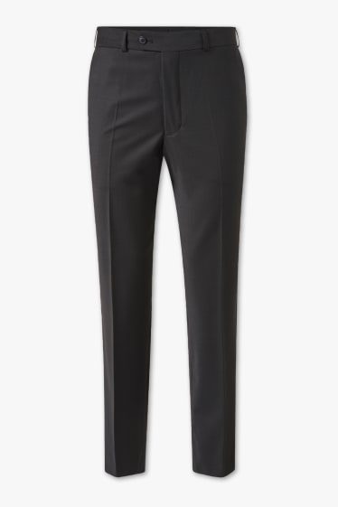 Men - Mix-and-match suit trousers - regular fit - wool blend - graphite