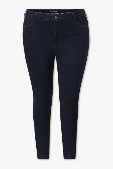 Dámské - CLOCKHOUSE - super skinny jeans - džíny - tmavomodré