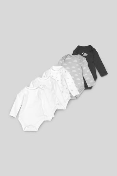 Babies - Multipack of 5 - baby bodysuit - white