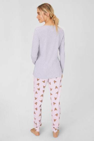 Damen - Pyjama - Disney - hellgrau-melange