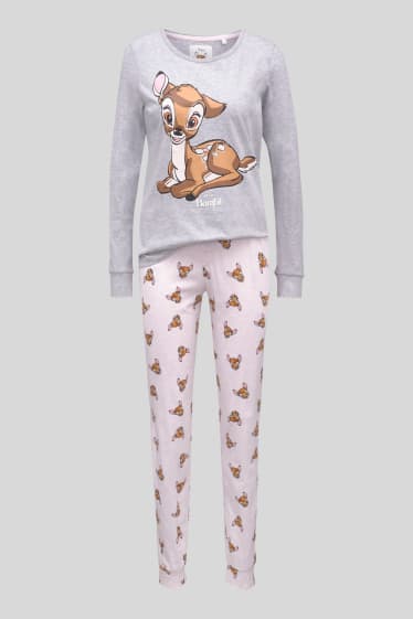 Damen - Pyjama - Disney - hellgrau-melange