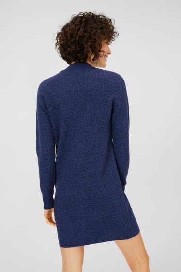 Donna - Vestito in maglia - blu scuro-melange