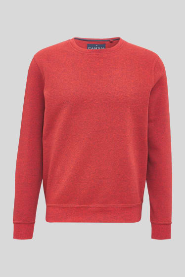 Hommes - Sweat - rouge chiné