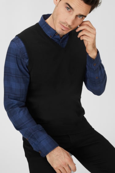 Uomo - Gilet in maglia - nero