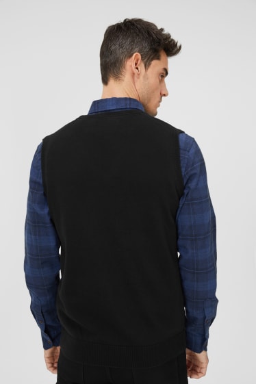 Uomo - Gilet in maglia - nero