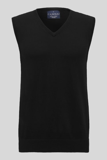 Uomo - Gilet in maglia - nero