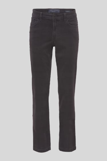 Uomo - Pantaloni - Slim Fit - a quadretti - grigio