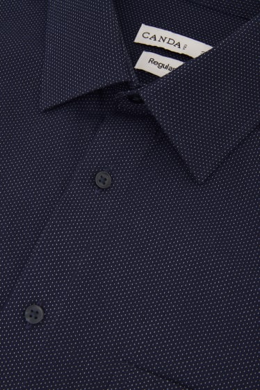 Hombre - Camisa - regular fit - kent - de planchado fácil - azul oscuro