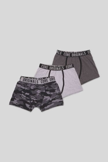 Children - Multipack of 3 - boxer shorts - black / gray