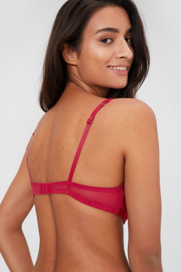 Women - Underwire bra - FULL COVERAGE - padded - red