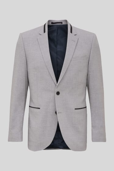 Uomo - Giacca coordinabile - slim fit - stretch - grigio chiaro