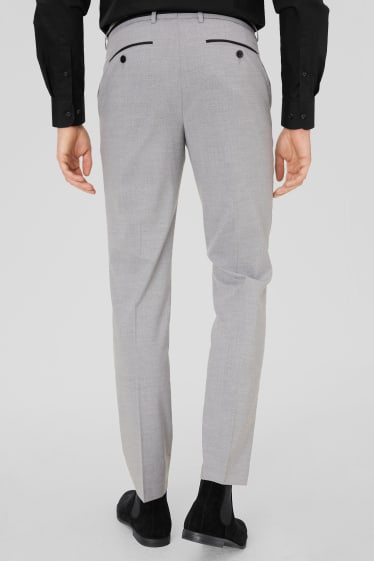 Men - Mix-and-match suit trousers - slim fit - stretch - light gray