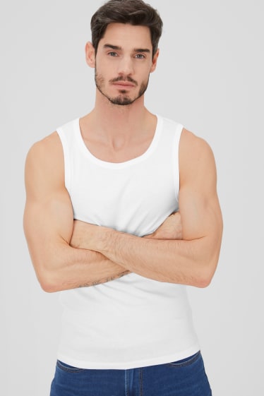 Men - Vest top  - 2 pack - white
