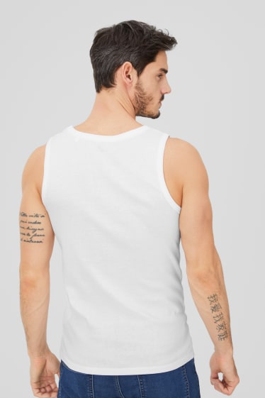 Men - Vest top  - 2 pack - white