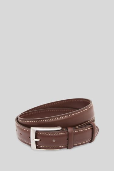 Hommes - Ceinture en cuir - marron