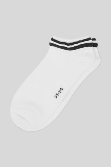 Damen - Multipack 4er - Sneakersocken - weiß / silber
