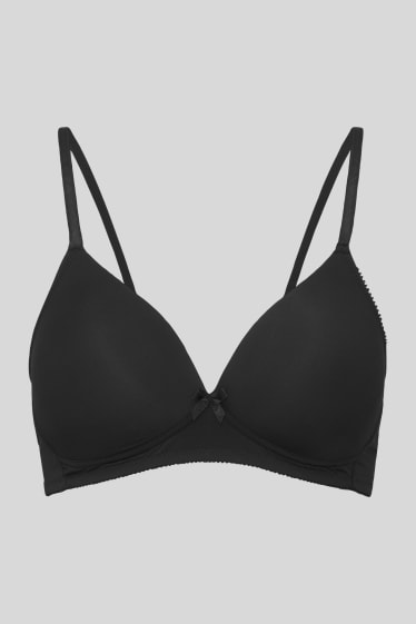 Women - Non-wired bra - padded - black