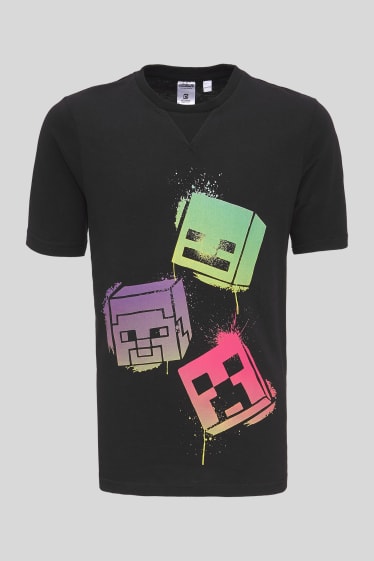 Children - Minecraft - short sleeve T-shirt - black