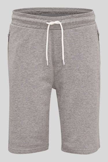 Uomo - Shorts felpati - grigio chiaro melange