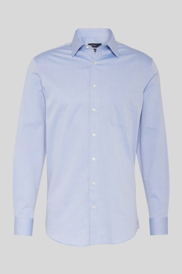 Uomo - Camicia business - Regular Fit - collo all'italiana - azzurro