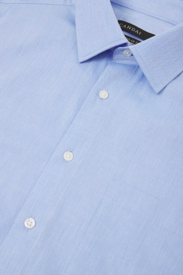 Mężczyźni - Koszula biznesowa - Regular Fit - kołnierzyk kent - jasnoniebieski