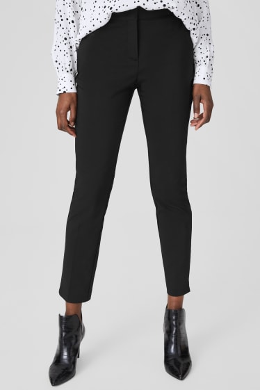 Women - Trousers - slim fit - black