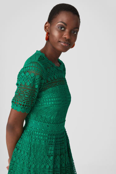 Women - Fit & flare dress - formal - green