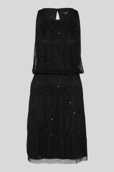Women - Sheath dress - shiny - formal - black