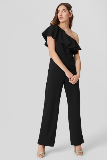 Dames - Jumpsuit - feestelijk - zwart