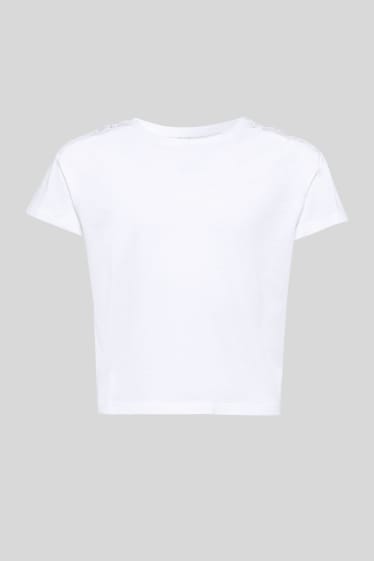 Kinder Mädchen - Kurzarmshirt - weiß