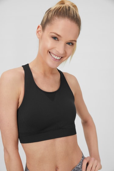 Women - Sports bra - padded - black