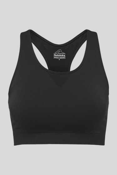 Women - Sports bra - padded - black