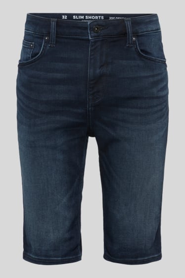 Heren - CLOCKHOUSE - bermuda van spijkerstof - jog denim - jeansdonkerblauw